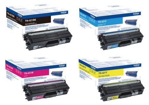 Genuine   TN421 Multipack Of all four colors  Brother OEM